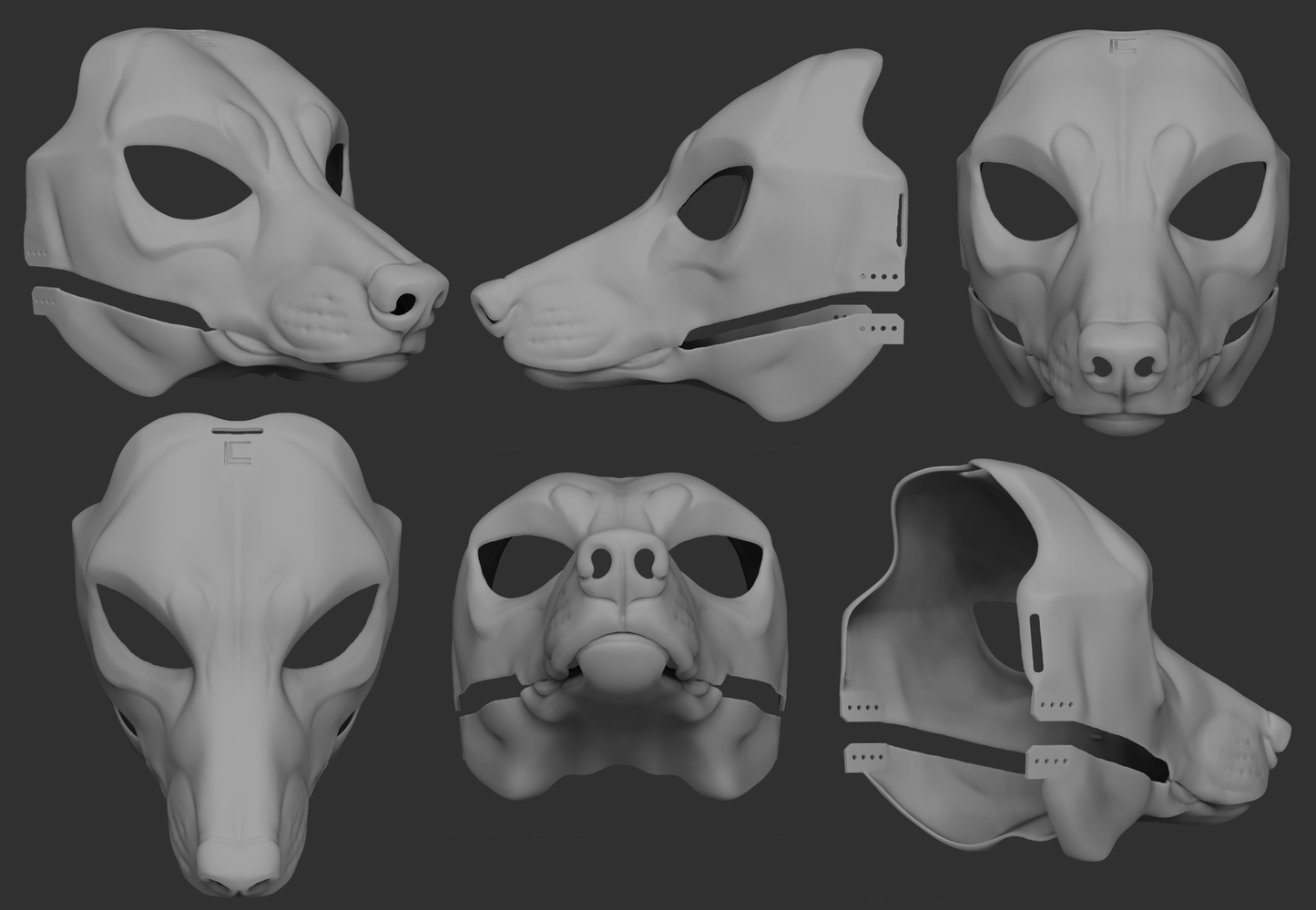 Wolf/Canine no. 1 - Head base