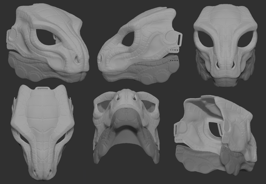 Argonian - Head base