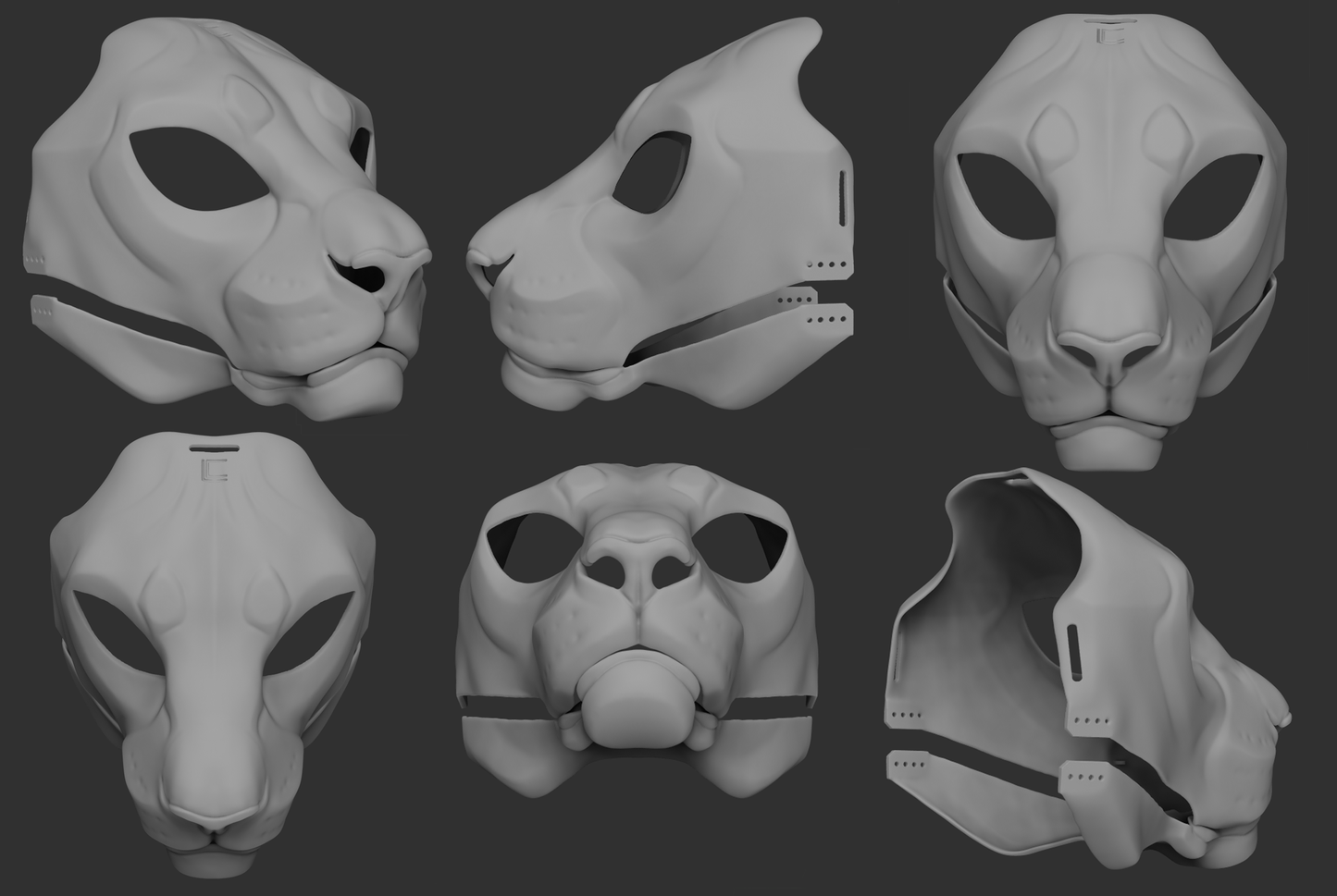 Lion/Big cat no. 2 - Head base