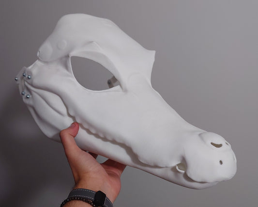 AVAILABLE - Ready-to-ship medium caiman head base, variant 3