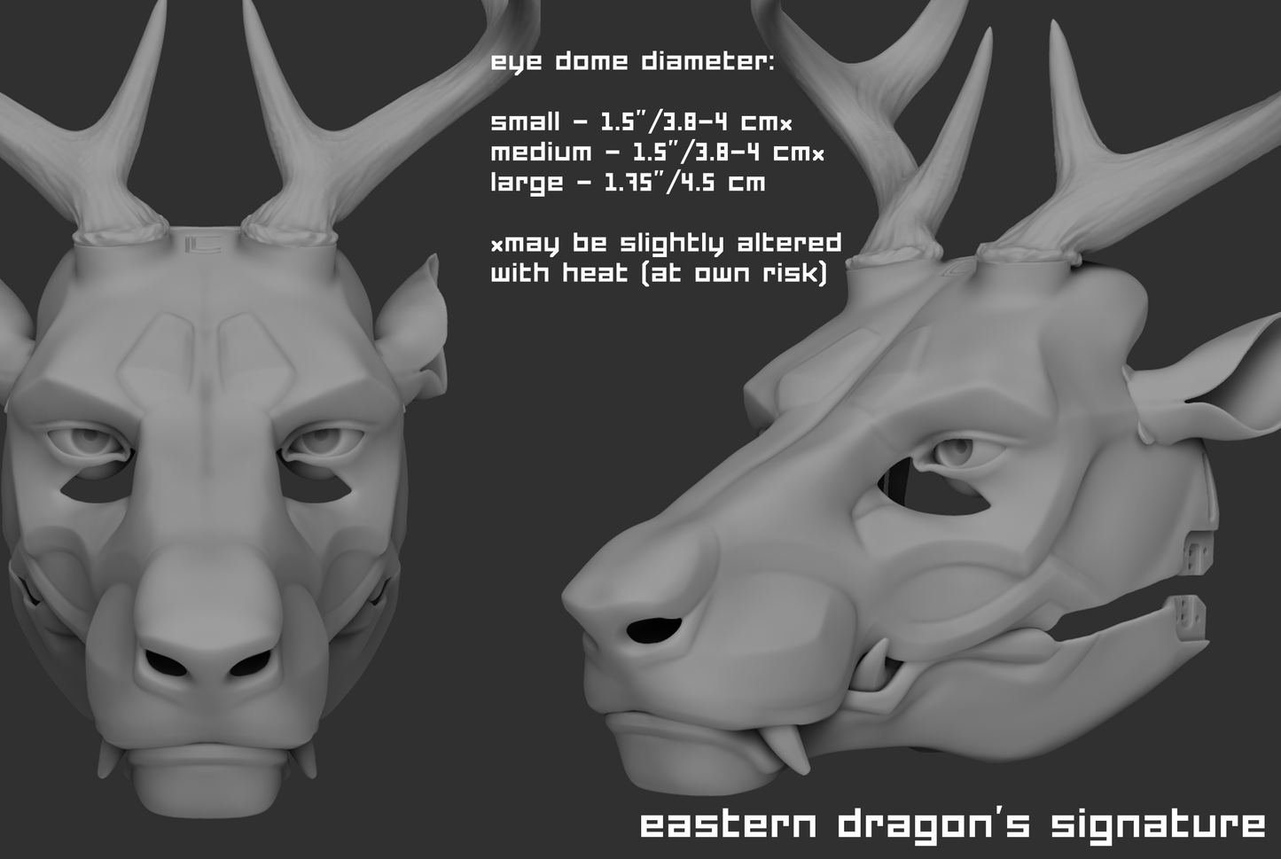 Slim Eastern dragon - Head base