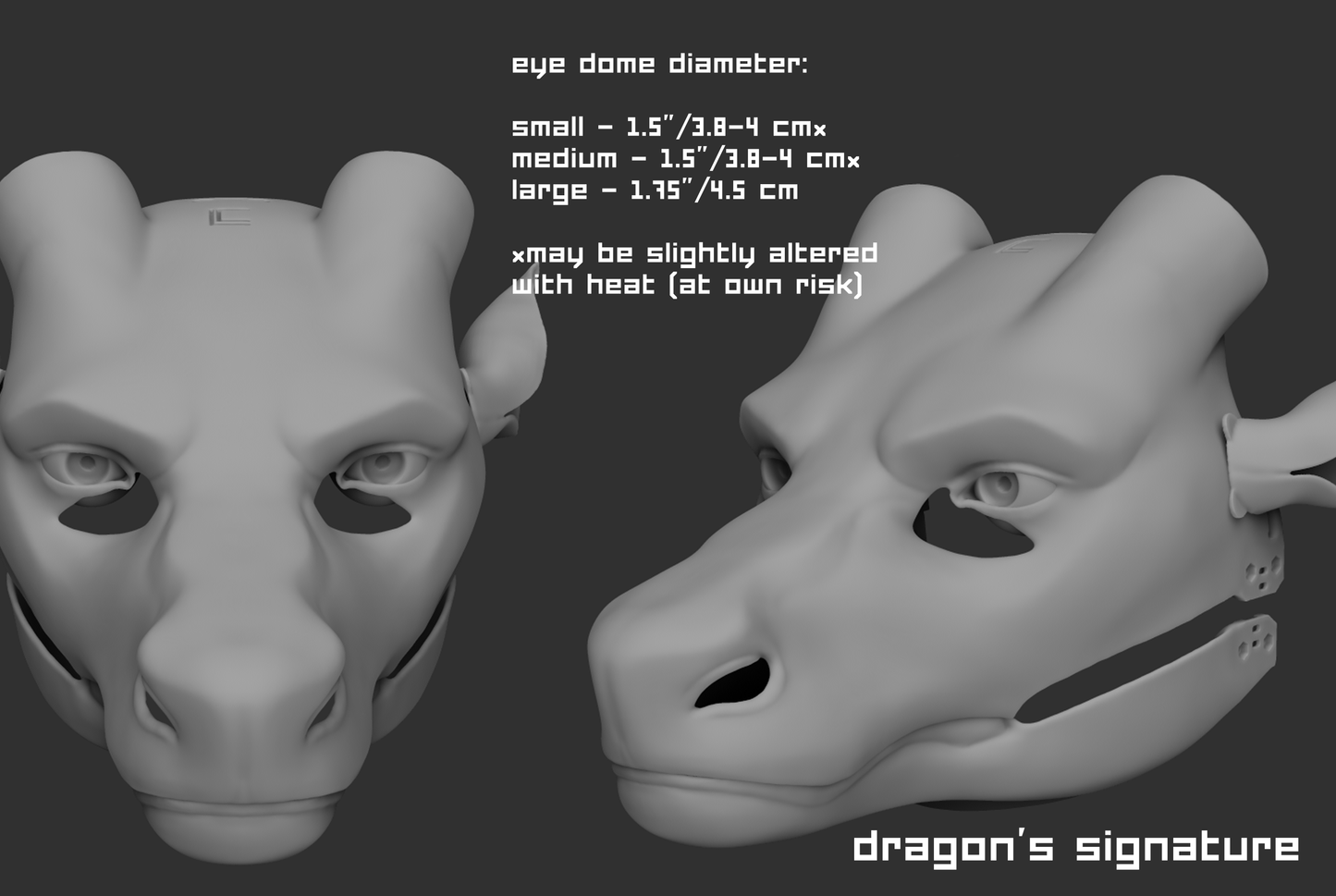 Short-faced Western dragon - Head base
