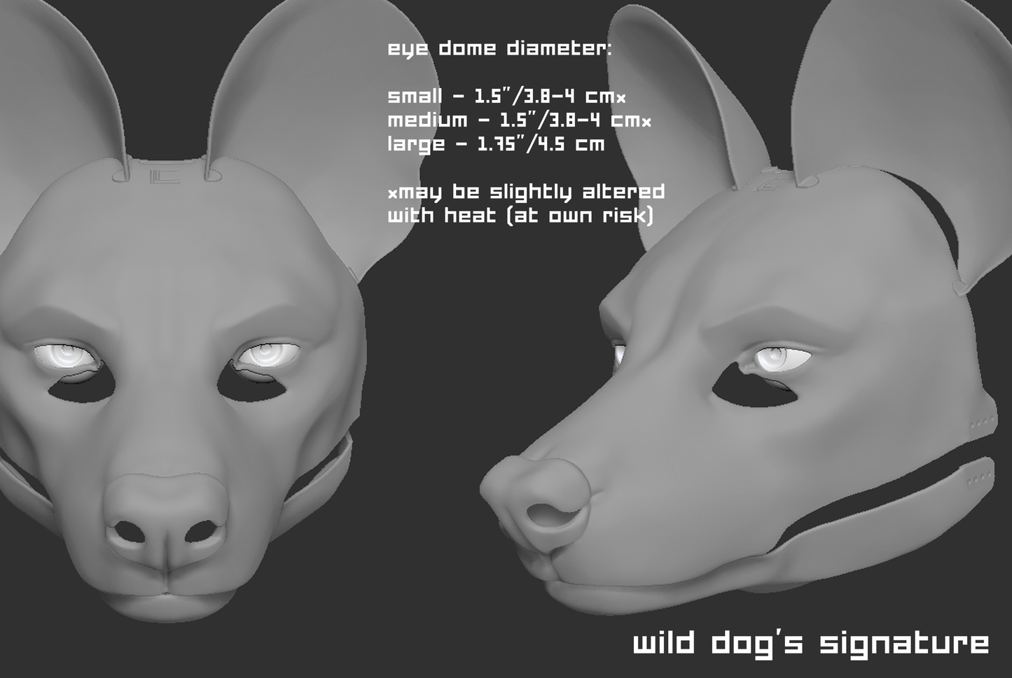 African wild/painted dog - Head base