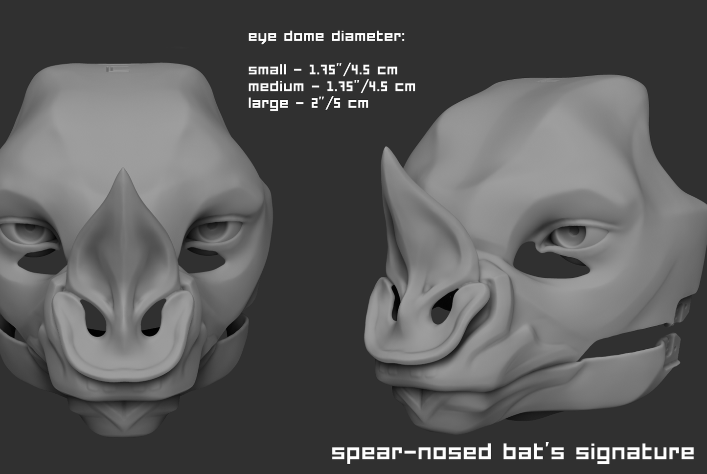 Spear-nosed bat - Head base