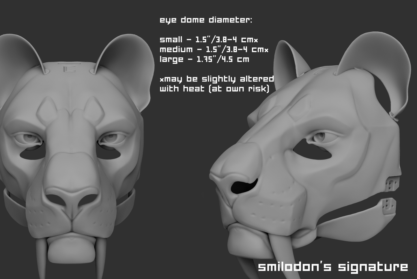 Smilodon/Sabertooth cat or tiger - Head base