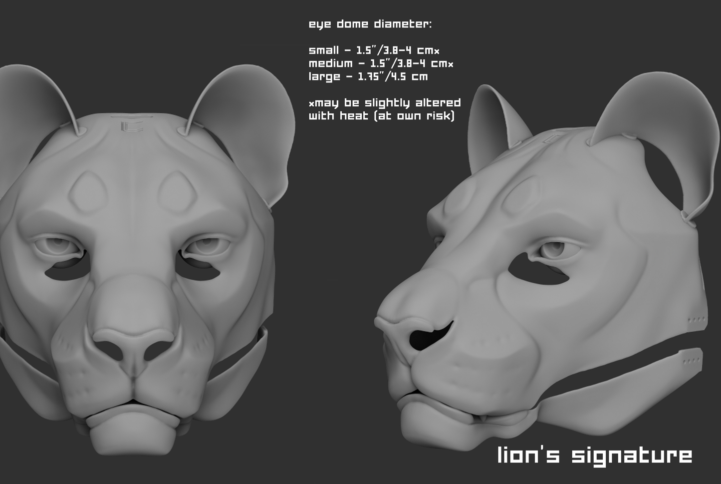 Lion/Big cat no. 2 - Head base