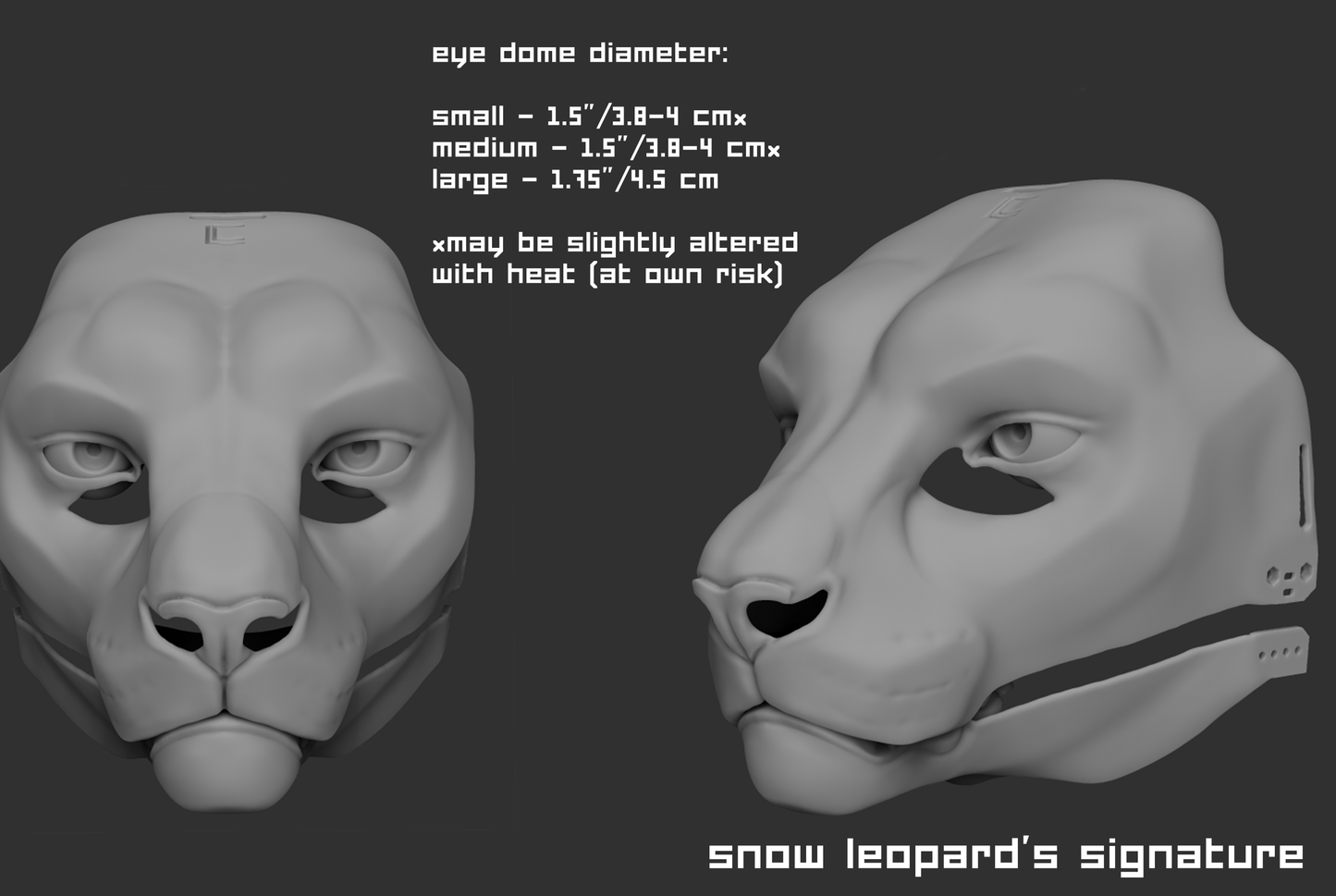 Snow leopard/Big cat no. 3 - Head base