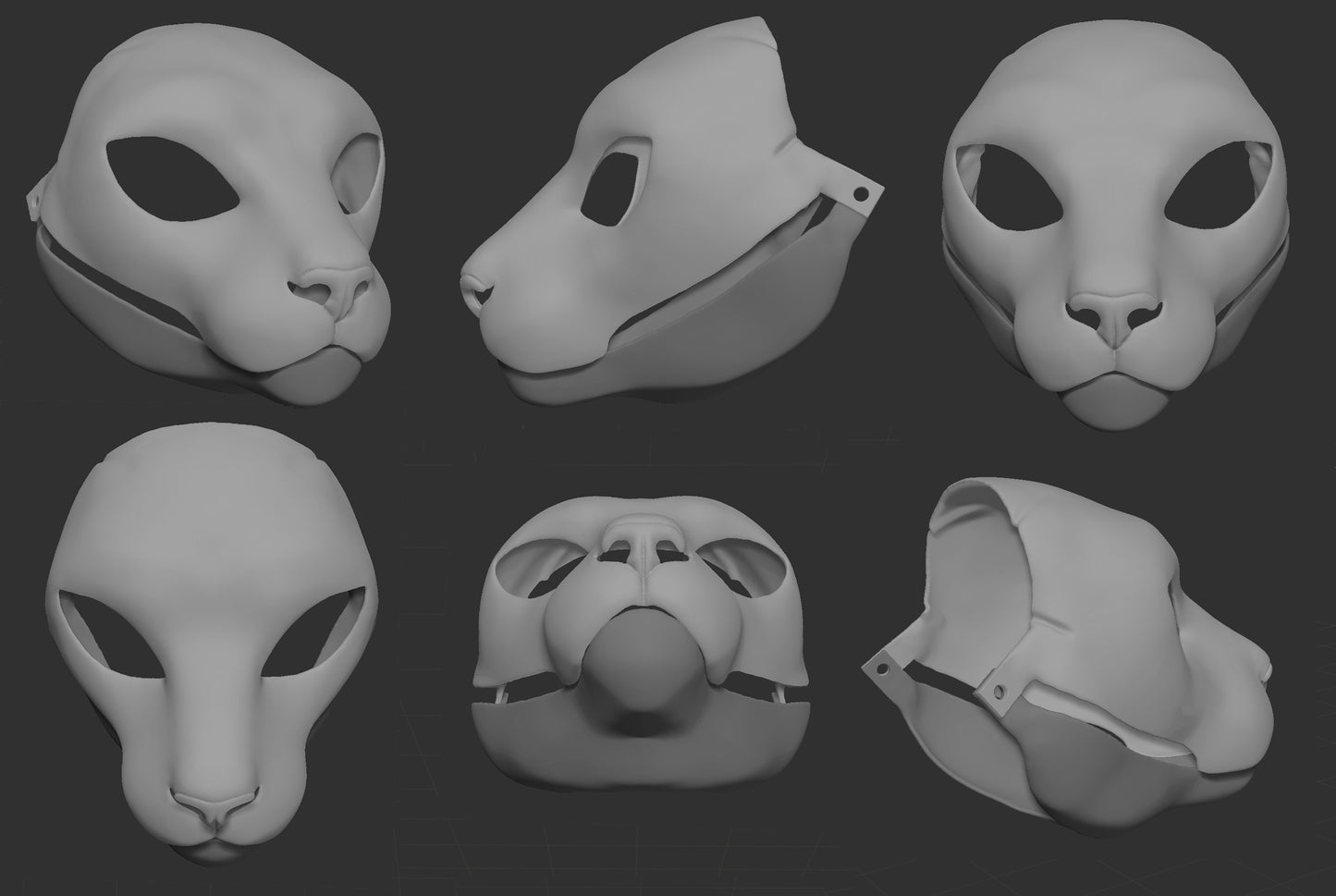 Cat/Small feline - Head base