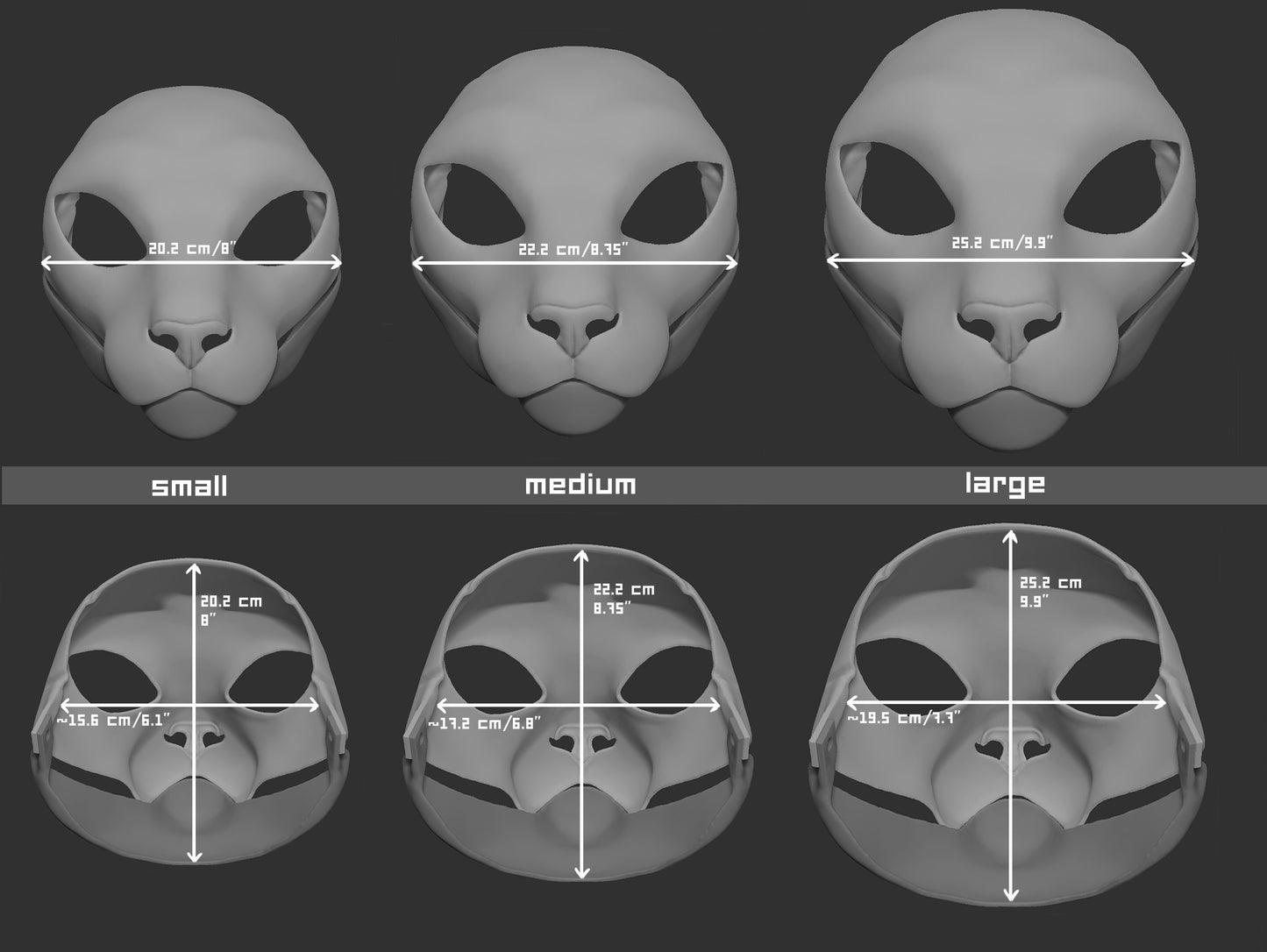 Cat/Small feline - Head base