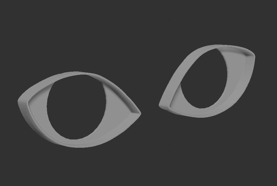 Eye blanks/mesh