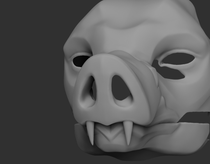 Half-bat spear-nosed bat nose and fang kit - Sonar inspired