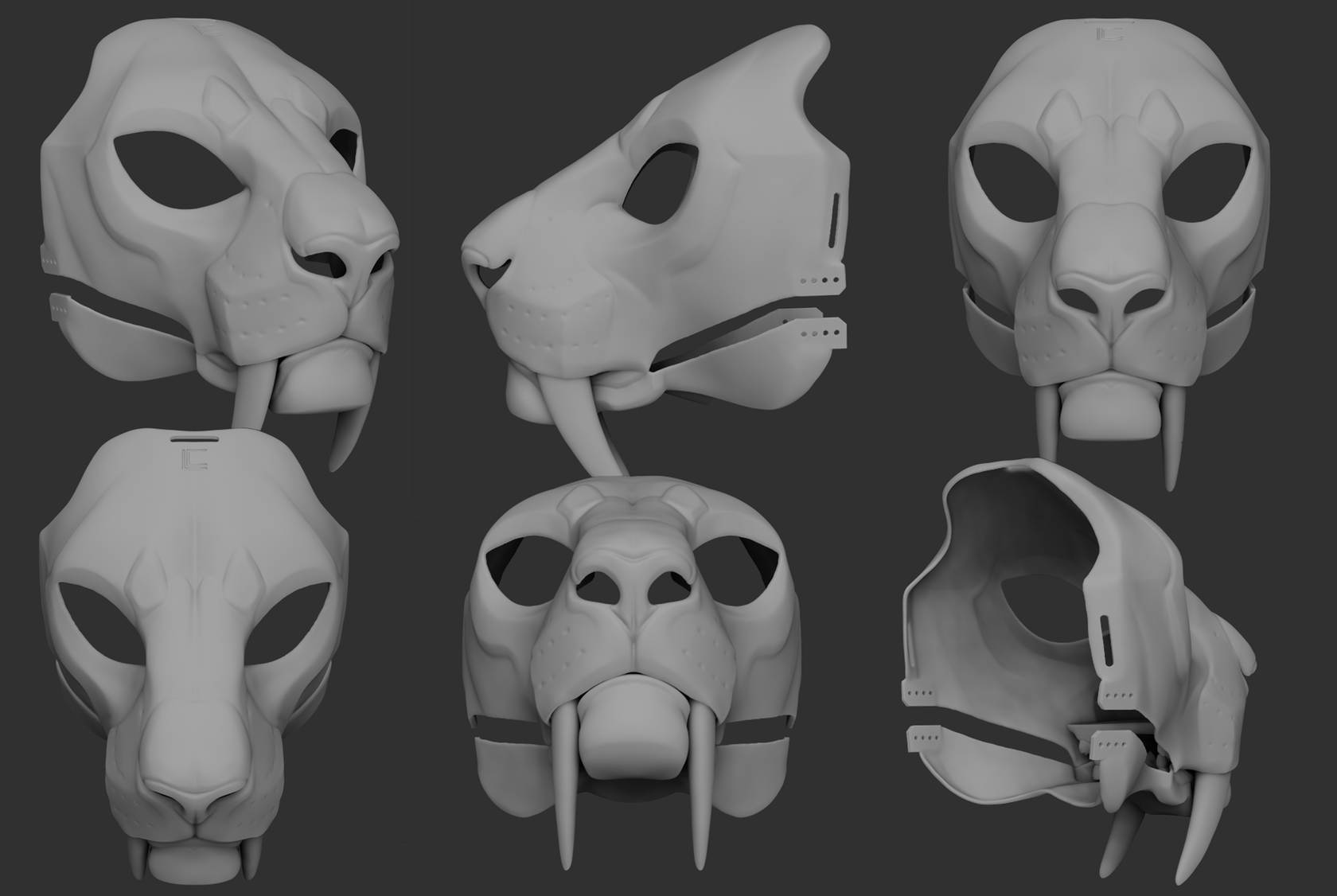 Smilodon/Sabertooth cat or tiger - Head base – Ligris Cybernetics