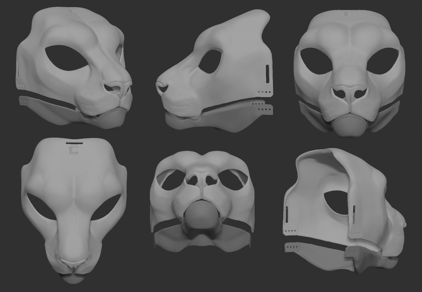 Snow leopard/Big cat no. 3 - Head base