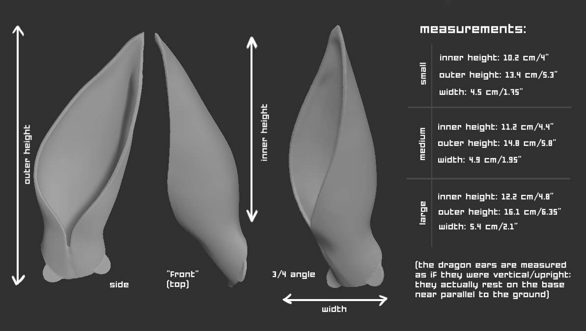 Western dragon - TPU ears