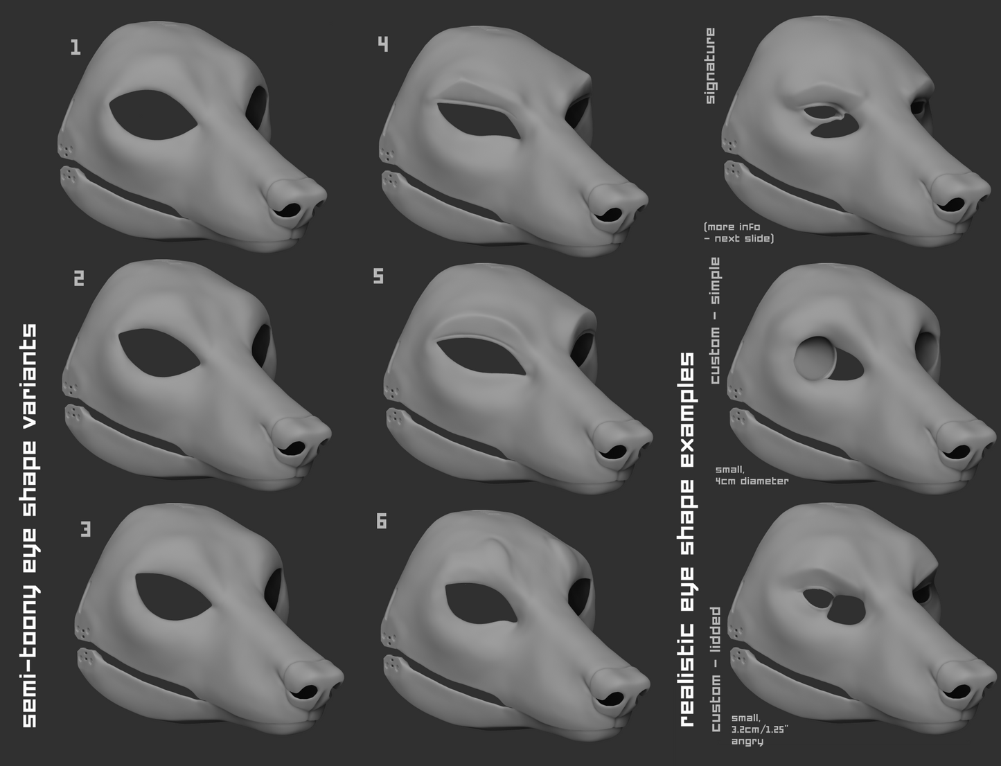 Generic simplified canine - Head base