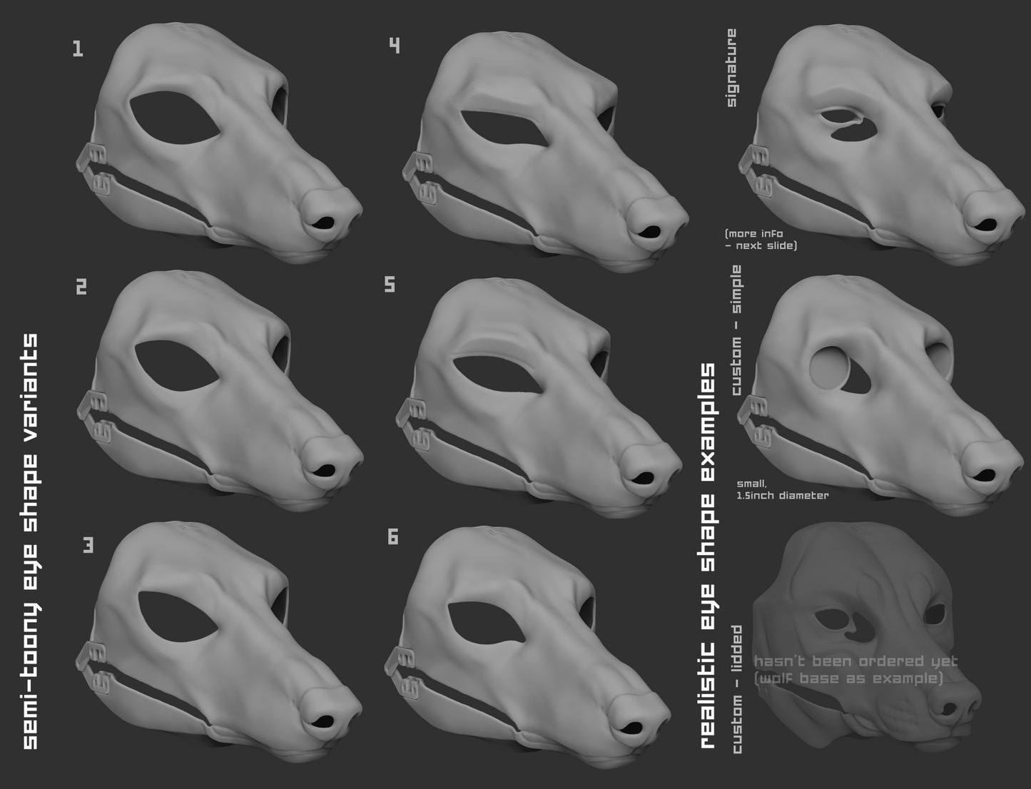 Borzoi/Domestic dog no. 1 - Head base