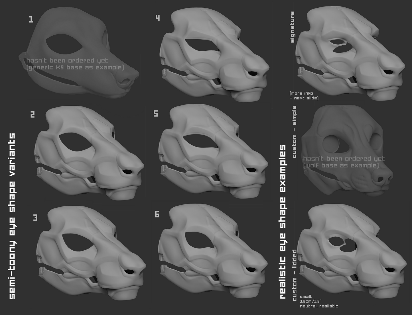 Slim Eastern dragon - Head base