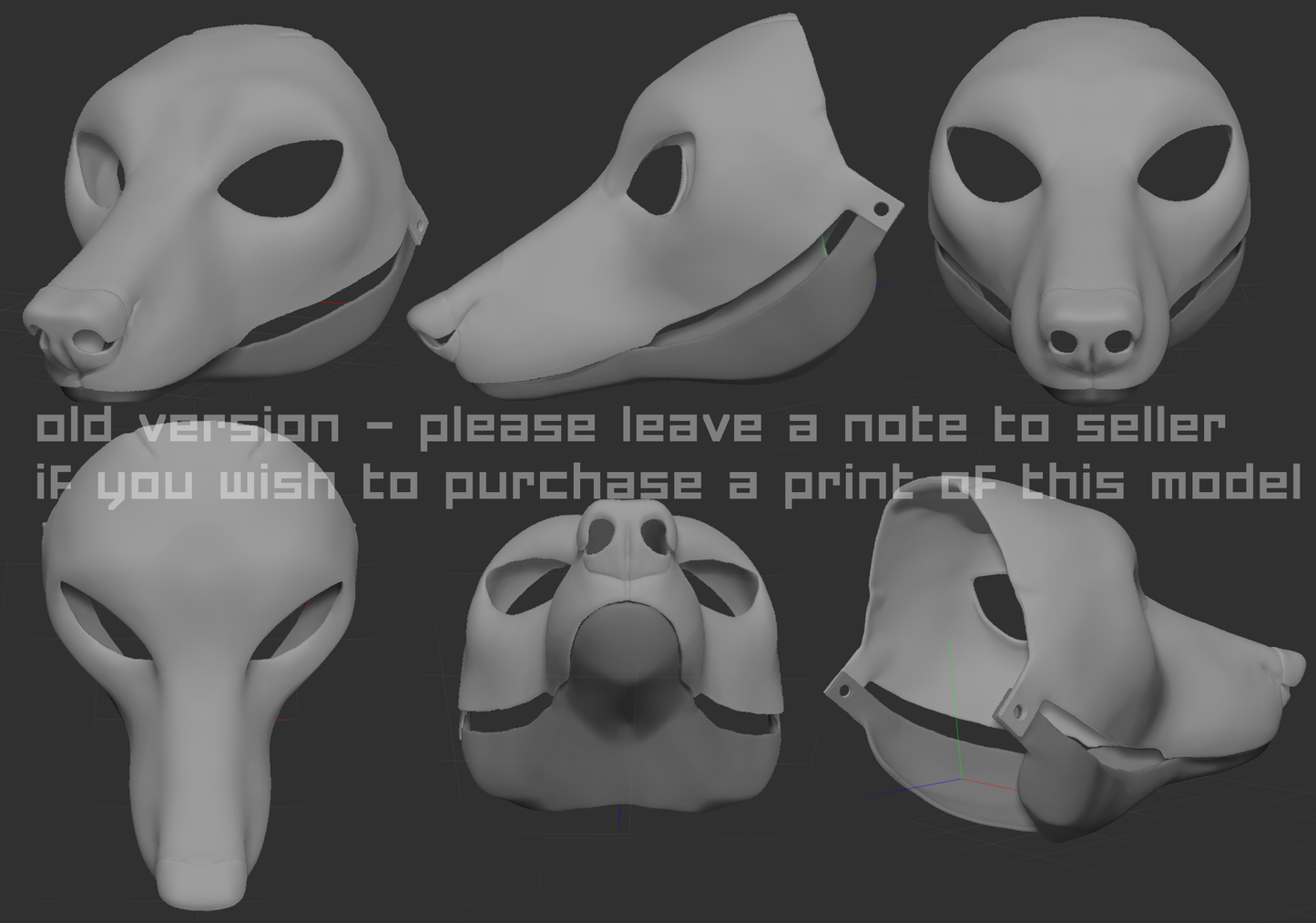 Generic simplified canine - Head base