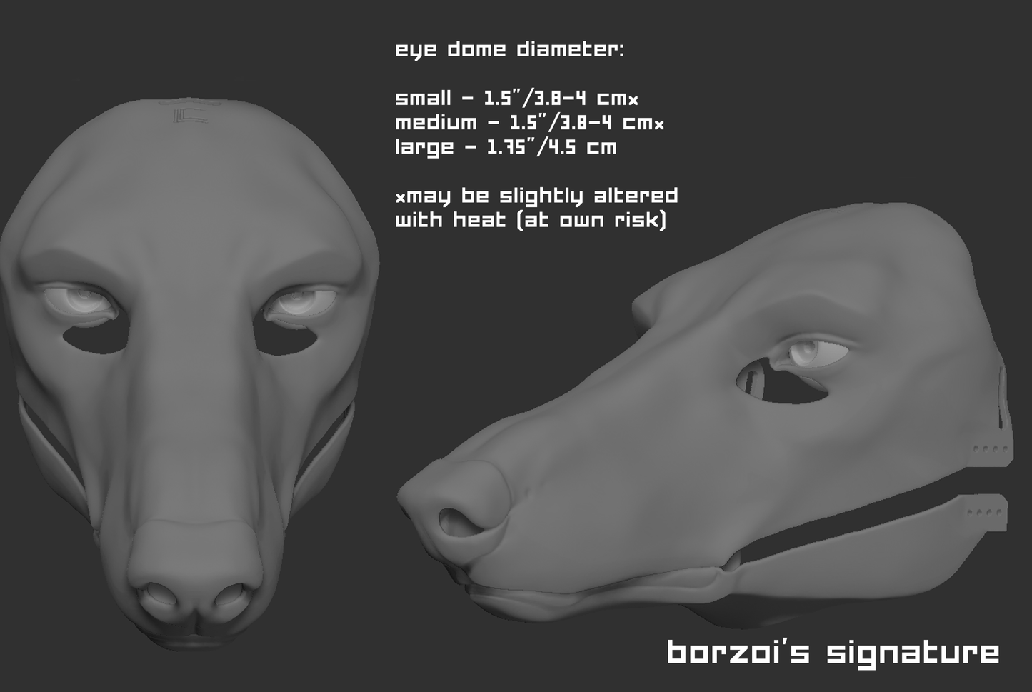 Borzoi/Domestic dog no. 1 - Head base
