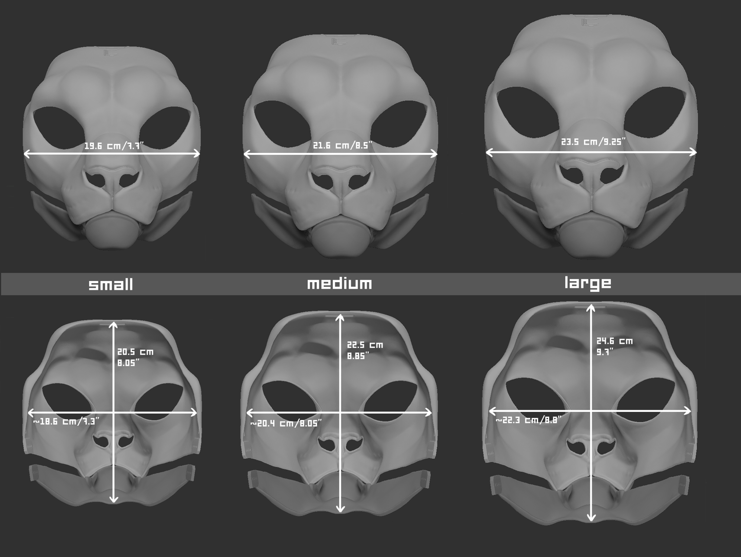 Snow leopard/Big cat no. 3 - Head base