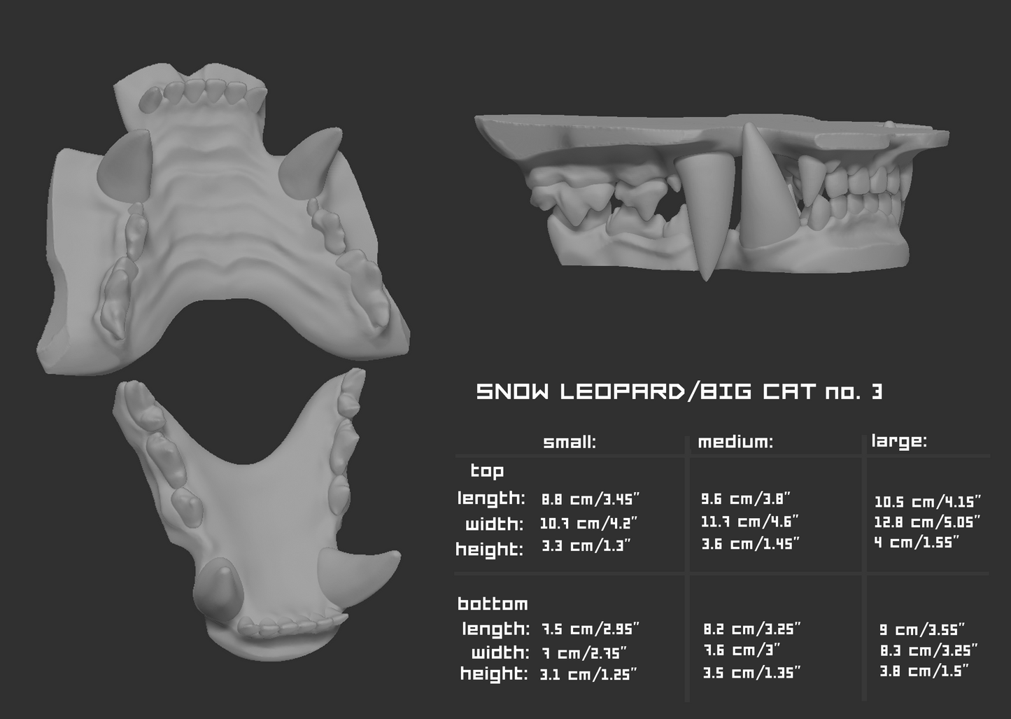 Snow leopard/Big cat no. 3 - Jawset