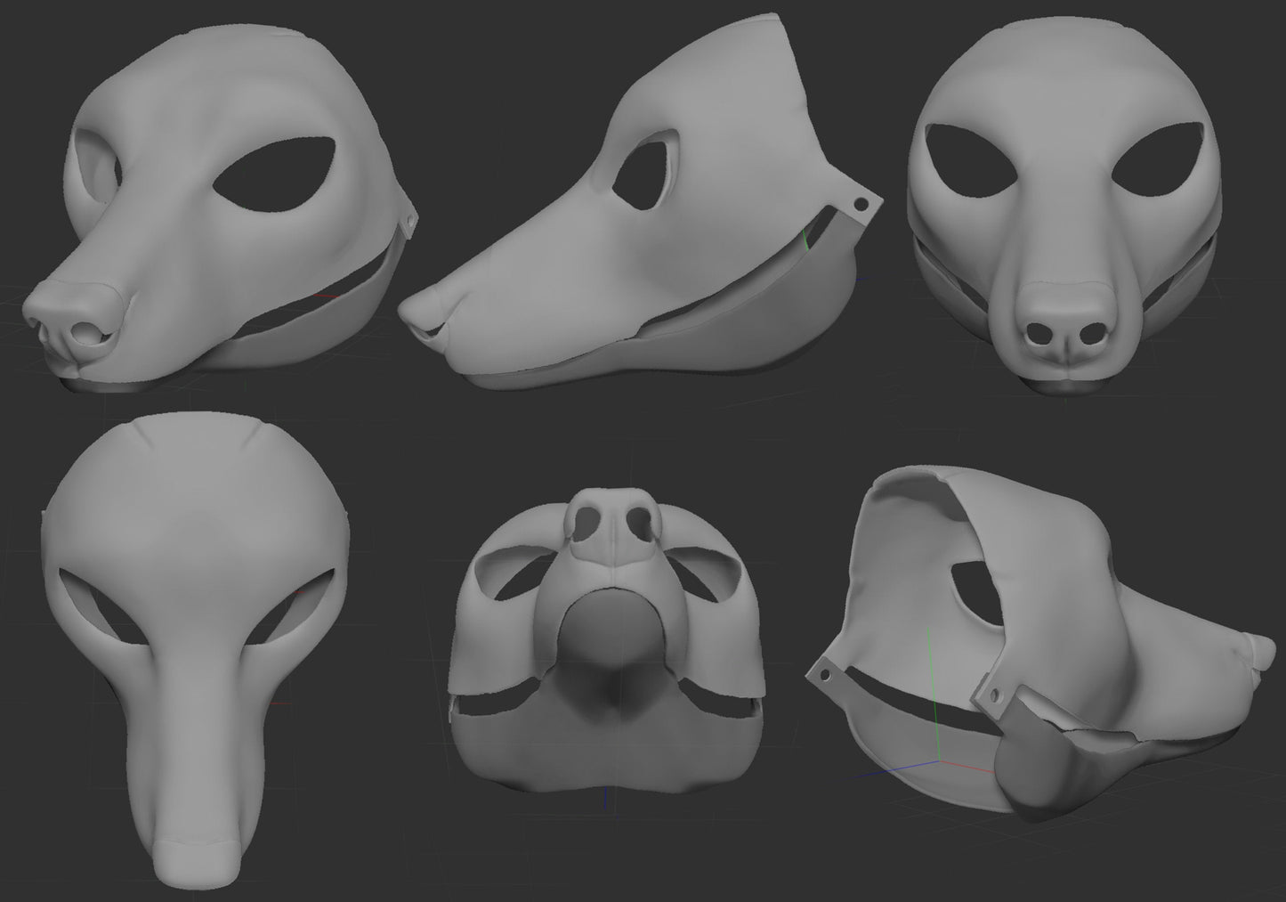 Generic simplified canine - Head base