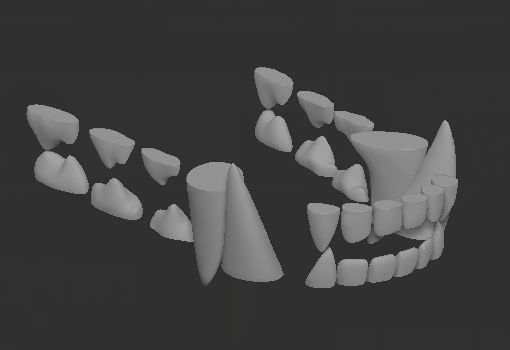 Generic canine teeth set